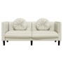 Sofá con cojines 2 plazas terciopelo color crema de , Sofás - Ref: Foro24-372639, Precio: 244,34 €, Descuento: %