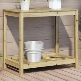Mesa plantación con estante madera pino impregnada 82,5x50x75cm de , Soportes para macetas - Ref: Foro24-832401, Precio: 77,5...