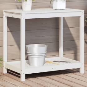 Mesa de plantación con estante madera pino blanco 82,5x50x75 cm de , Soportes para macetas - Ref: Foro24-832398, Precio: 86,7...