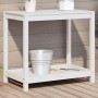 Mesa de plantación con estante madera pino blanco 82,5x50x75 cm de , Soportes para macetas - Ref: Foro24-832398, Precio: 86,7...