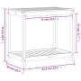 Mesa de plantación con estante madera pino blanco 82,5x50x75 cm de , Soportes para macetas - Ref: Foro24-832398, Precio: 86,7...