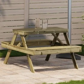 Impregnated pine wood picnic table 105x134x75 cm by , Garden tables - Ref: Foro24-832571, Price: 142,70 €, Discount: %