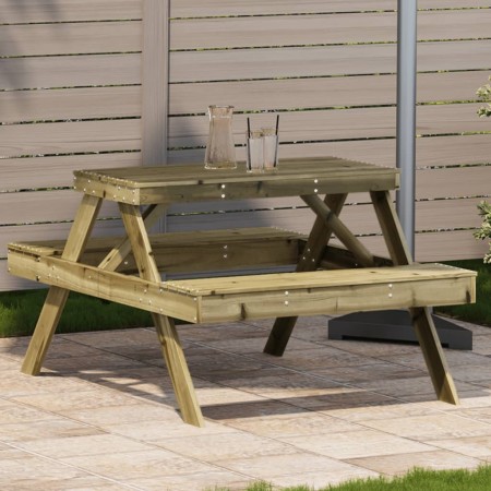 Mesa de pícnic madera pino impregnada 105x134x75 cm de , Mesas de jardín - Ref: Foro24-832571, Precio: 144,52 €, Descuento: %
