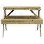 Mesa de pícnic madera pino impregnada 105x134x75 cm de , Mesas de jardín - Ref: Foro24-832571, Precio: 144,52 €, Descuento: %