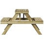 Mesa de pícnic madera pino impregnada 105x134x75 cm de , Mesas de jardín - Ref: Foro24-832571, Precio: 144,52 €, Descuento: %