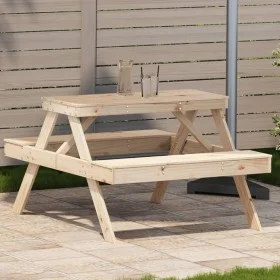 Picknicktisch aus massivem Kiefernholz, 105 x 134 x 75 cm von , Gartentische - Ref: Foro24-832567, Preis: 108,86 €, Rabatt: %