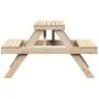 Mesa de pícnic madera maciza de pino 105x134x75 cm de , Mesas de jardín - Ref: Foro24-832567, Precio: 108,86 €, Descuento: %