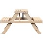 Mesa de pícnic madera maciza de pino 105x134x75 cm de , Mesas de jardín - Ref: Foro24-832567, Precio: 109,99 €, Descuento: %
