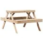 Mesa de pícnic madera maciza de pino 105x134x75 cm de , Mesas de jardín - Ref: Foro24-832567, Precio: 108,86 €, Descuento: %