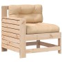 Sofá de jardín con reposabrazos y cojín madera maciza de pino de , Sofás de exterior - Ref: Foro24-844919, Precio: 82,89 €, D...