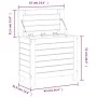 Taburete de jardín madera maciza de pino 62x31,5x52 cm de , Sofás de exterior - Ref: Foro24-844888, Precio: 52,05 €, Descuent...