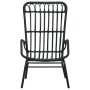 Silla de jardín de ratán sintético negro de vidaXL, Sillas de jardín - Ref: Foro24-48581, Precio: 213,06 €, Descuento: %