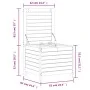 Taburete de jardín madera maciza Douglas 62x63,5x53,5 cm de , Sofás de exterior - Ref: Foro24-844906, Precio: 75,54 €, Descue...