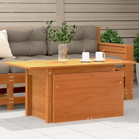 Mesa de jardín madera maciza de pino marrón cera 100x50x75 cm de , Mesas de jardín - Ref: Foro24-844910, Precio: 70,48 €, Des...
