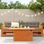 Garden table solid wax brown pine wood 100x50x75 cm by , Garden tables - Ref: Foro24-844910, Price: 70,48 €, Discount: %