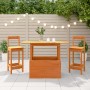 Mesa de jardín madera maciza de pino marrón cera 100x50x75 cm de , Mesas de jardín - Ref: Foro24-844910, Precio: 71,12 €, Des...