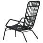 Silla de jardín de ratán sintético negro de vidaXL, Sillas de jardín - Ref: Foro24-48581, Precio: 213,06 €, Descuento: %