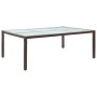 Mesa de comedor de jardín marrón 200x150x74 cm ratán sintético de vidaXL, Mesas de jardín - Ref: Foro24-46128, Precio: 247,76...