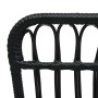 Silla de jardín de ratán sintético negro de vidaXL, Sillas de jardín - Ref: Foro24-48581, Precio: 213,06 €, Descuento: %