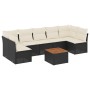 Set de sofás de jardín 8 piezas y cojines ratán sintético negro de , Conjuntos de jardín - Ref: Foro24-3255902, Precio: 446,8...