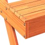 Mesa de pícnic madera maciza de pino marrón cera 105x134x75 cm de , Mesas de jardín - Ref: Foro24-844649, Precio: 131,37 €, D...
