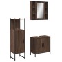 Set de muebles de baño 3 pzas madera contrachapada roble marrón de , Muebles de baño - Ref: Foro24-3214764, Precio: 202,68 €,...
