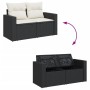 Set de sofás de jardín y cojines 12 pzas ratán sintético negro de , Conjuntos de jardín - Ref: Foro24-3256714, Precio: 822,47...