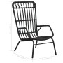 Silla de jardín de ratán sintético negro de vidaXL, Sillas de jardín - Ref: Foro24-48581, Precio: 213,06 €, Descuento: %