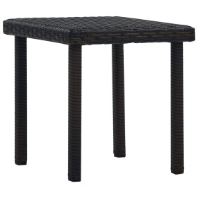Mesita de centro de jardín ratán sintético marrón 40x40x40 cm de vidaXL, Mesas de jardín - Ref: Foro24-48560, Precio: 22,57 €...