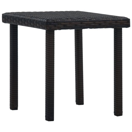 Mesita de centro de jardín ratán sintético marrón 40x40x40 cm de vidaXL, Mesas de jardín - Ref: Foro24-48560, Precio: 22,57 €...