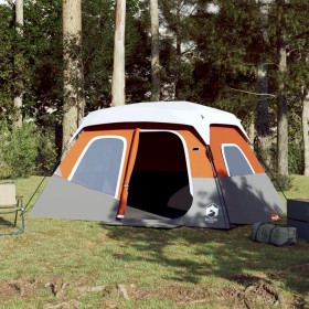 Tienda familiar con LED 6 personas apertura rápida gris naranja de , Tiendas de campaña - Ref: Foro24-94309, Precio: 184,42 €...