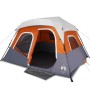 Tienda familiar con LED 6 personas apertura rápida gris naranja de , Tiendas de campaña - Ref: Foro24-94309, Precio: 184,42 €...