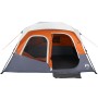 Tienda familiar con LED 6 personas apertura rápida gris naranja de , Tiendas de campaña - Ref: Foro24-94309, Precio: 184,42 €...