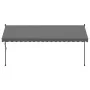 Toldo retráctil de tela y acero gris antracita 400x150 cm de , Toldos - Ref: Foro24-368742, Precio: 96,79 €, Descuento: %