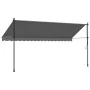Toldo retráctil de tela y acero gris antracita 400x150 cm de , Toldos - Ref: Foro24-368742, Precio: 96,79 €, Descuento: %