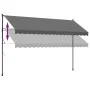 Toldo retráctil de tela y acero gris antracita 400x150 cm de , Toldos - Ref: Foro24-368742, Precio: 96,79 €, Descuento: %