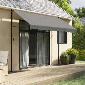 Toldo retráctil de tela y acero gris antracita 300x150 cm de , Toldos - Ref: Foro24-368740, Precio: 81,66 €, Descuento: %