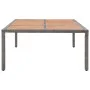 Mesa de jardín ratán PE y madera de acacia gris 200x150x74 cm de vidaXL, Mesas de jardín - Ref: Foro24-46135, Precio: 260,49 ...