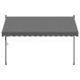 Toldo retráctil de tela y acero gris antracita 300x150 cm de , Toldos - Ref: Foro24-368740, Precio: 82,35 €, Descuento: %