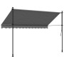 Toldo retráctil de tela y acero gris antracita 300x150 cm de , Toldos - Ref: Foro24-368740, Precio: 82,35 €, Descuento: %