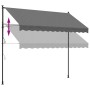 Toldo retráctil de tela y acero gris antracita 300x150 cm de , Toldos - Ref: Foro24-368740, Precio: 82,35 €, Descuento: %
