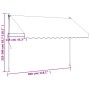 Toldo retráctil de tela y acero gris antracita 300x150 cm de , Toldos - Ref: Foro24-368740, Precio: 82,35 €, Descuento: %