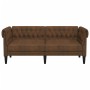 Sofá chesterfield de 2 plazas tela marrón de , Sofás - Ref: Foro24-372555, Precio: 361,19 €, Descuento: %