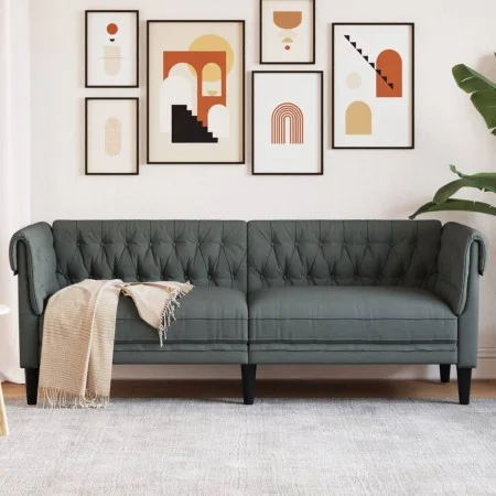 Chesterfield 3-Sitzer-Sofa aus dunkelgrauem Stoff von , Sofas - Ref: Foro24-372557, Preis: 261,57 €, Rabatt: %