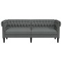Sofá Chesterfield de 3 plazas tela gris oscuro de , Sofás - Ref: Foro24-372557, Precio: 280,32 €, Descuento: %