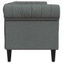 Sofá Chesterfield de 3 plazas tela gris oscuro de , Sofás - Ref: Foro24-372557, Precio: 280,32 €, Descuento: %