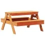 Mesa de pícnic para niños madera pino marrón cera 88x97x52 cm de , Mesas de jardín - Ref: Foro24-844656, Precio: 91,79 €, Des...