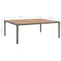 Mesa de jardín ratán PE y madera de acacia gris 200x150x74 cm de vidaXL, Mesas de jardín - Ref: Foro24-46135, Precio: 260,49 ...