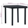 Mesita de centro de jardín ratán sintético negro 40x40x40 cm de vidaXL, Mesas de jardín - Ref: Foro24-48561, Precio: 24,39 €,...