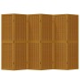 Biombo separador de 6 paneles madera maciza paulownia marrón de , Divisores de ambientes - Ref: Foro24-358825, Precio: 128,76...